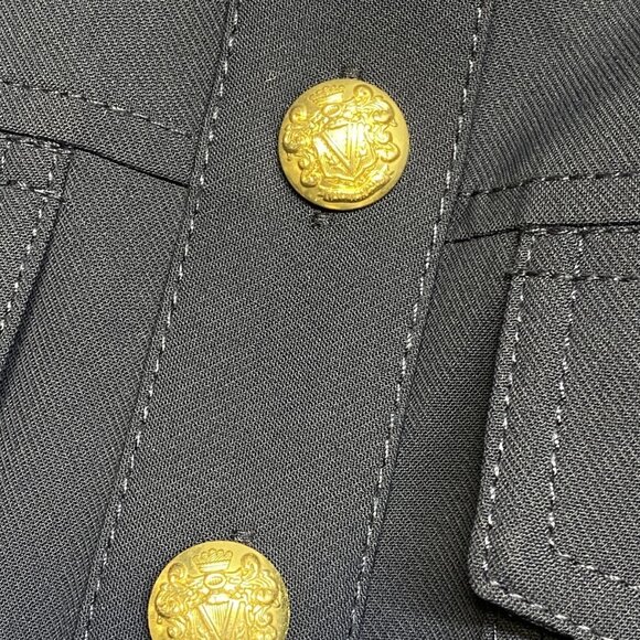 NEW VERONICA BEARD Women's Colivin Cropped Top Navy Blue Size 8 – Long Sleeve - Picture 2 of 11